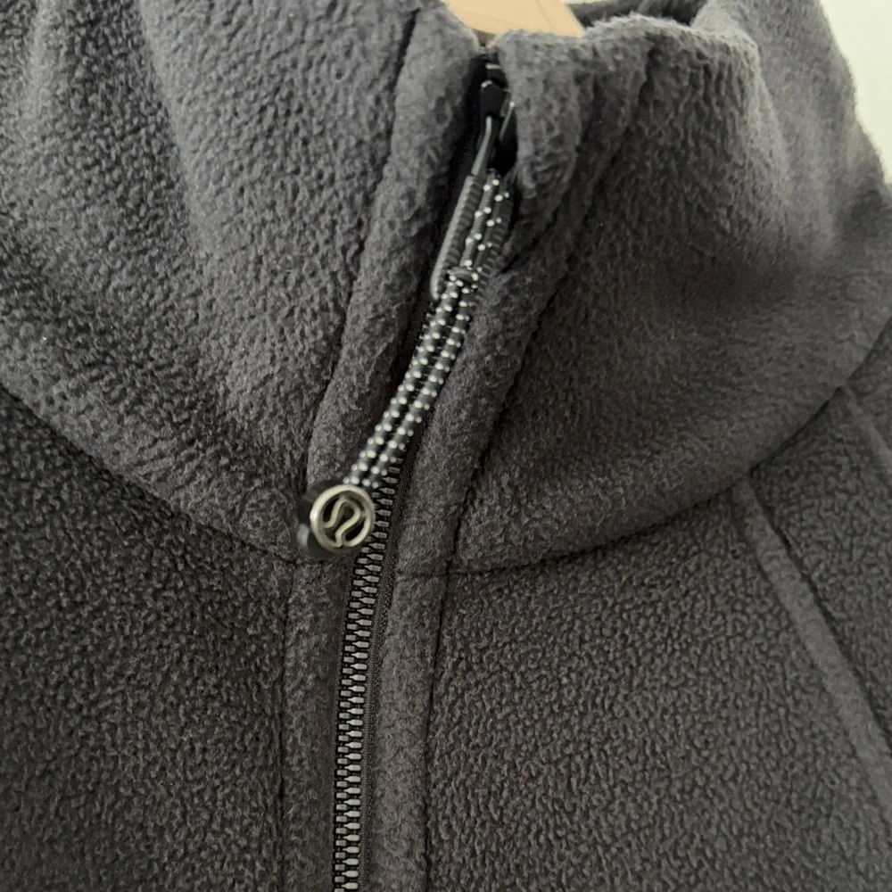 lululemon athletica Black Scuba Tumbled Flee e Funnel Neck Half Zip Hoodie - Picture 5 of 5